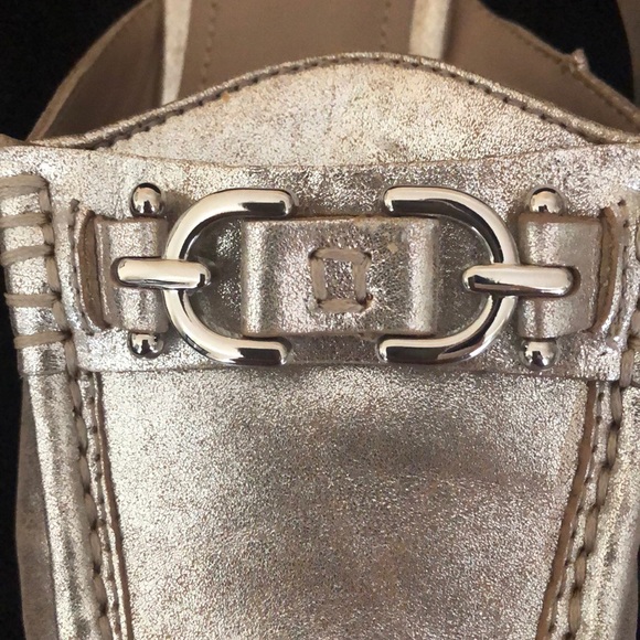 Donald Pliner Metallic Loafer Mules - Picture 5 of 11